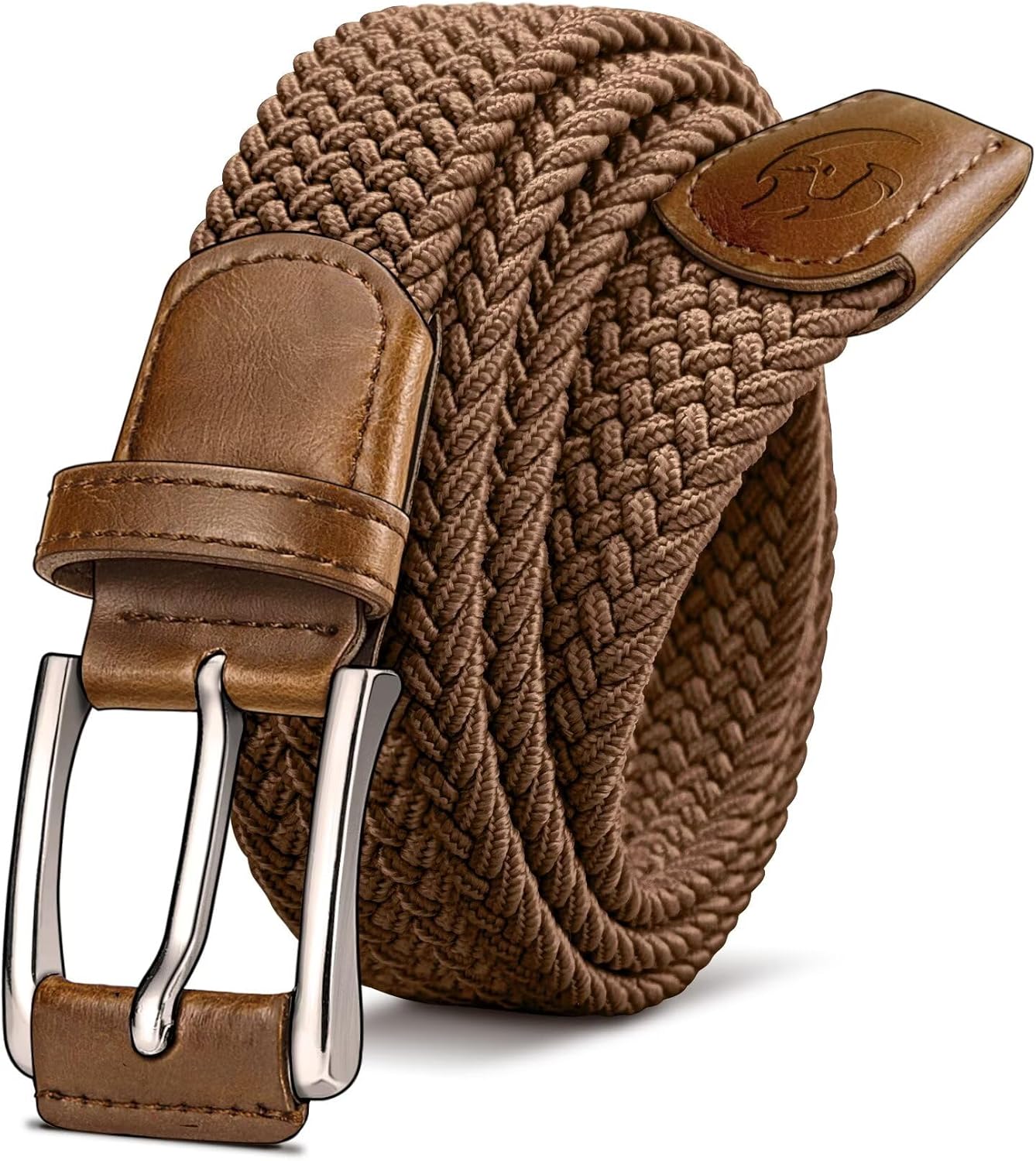 Skiennix Stretch Braided Belt for Men - Elastic Woven Golf Belt 1 3/8" | Perfect for Casual Wear