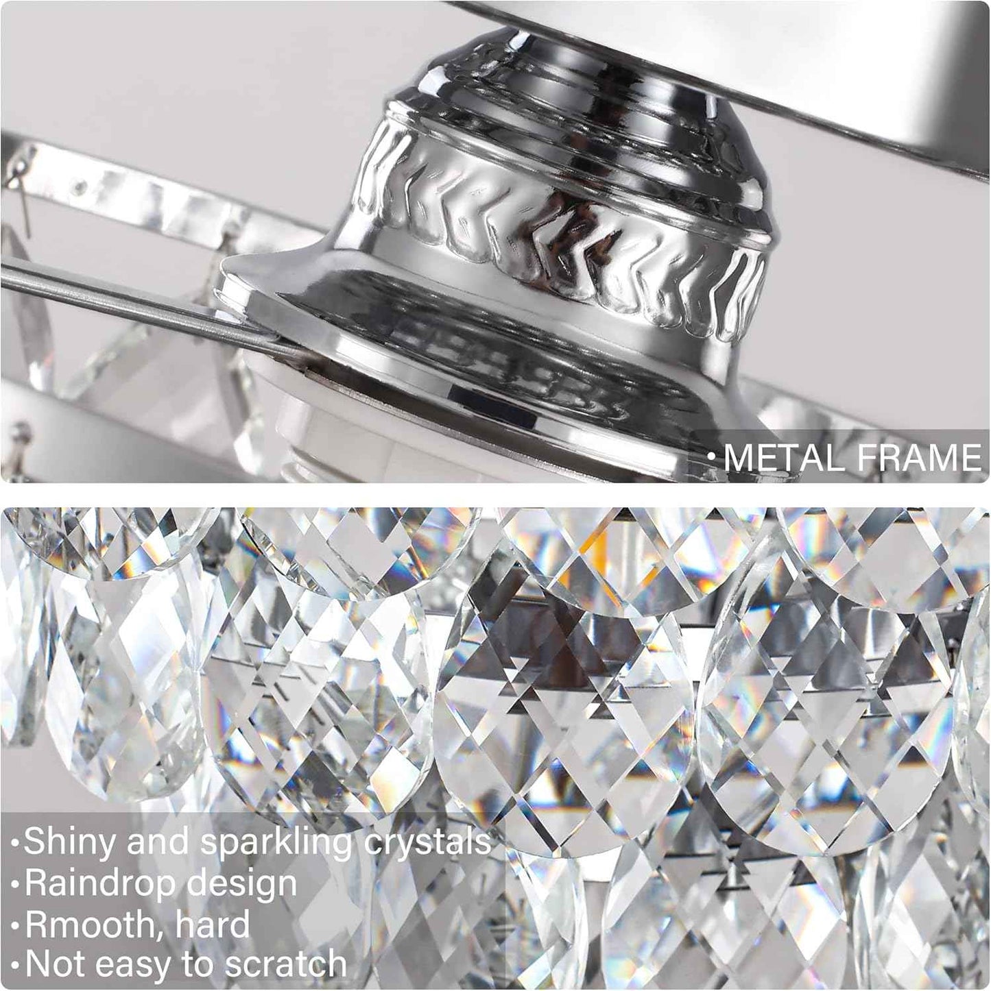 Gold Crystal Mini Chandelier - Modern Flush Mount Ceiling Light for Hallway & Bedroom