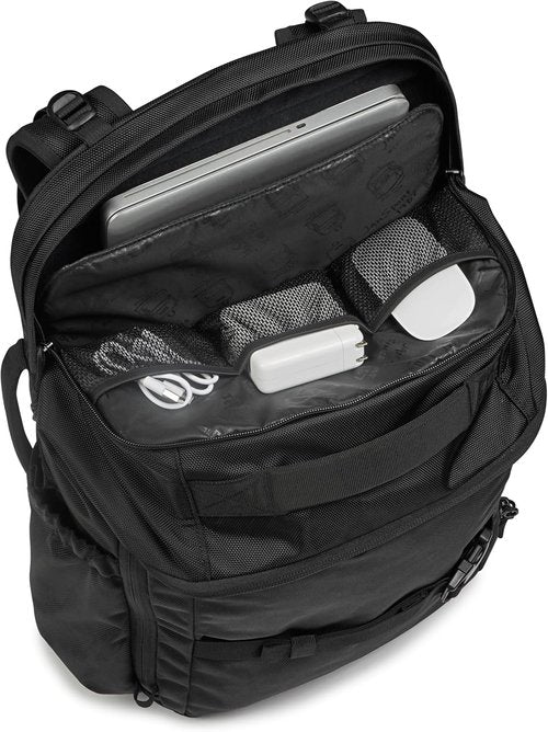 JanSport Venture Pack - Versatile Travel Backpack with Large Compartment, Compression Straps & Dual Water Bottle Pockets, Black