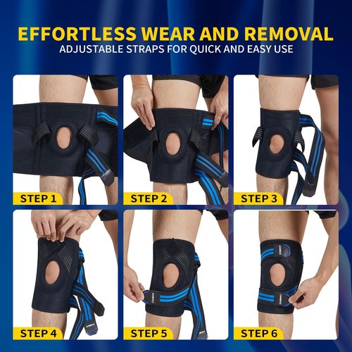 CAMBIVO Knee Brace for Knee Pain with Side Stabilizers for Women and men, Compression Knee Support with Patella Gel Pads, Relief Meniscus Tear, ACL, MCL, Arthritis -Relief Restore Series (Medium)