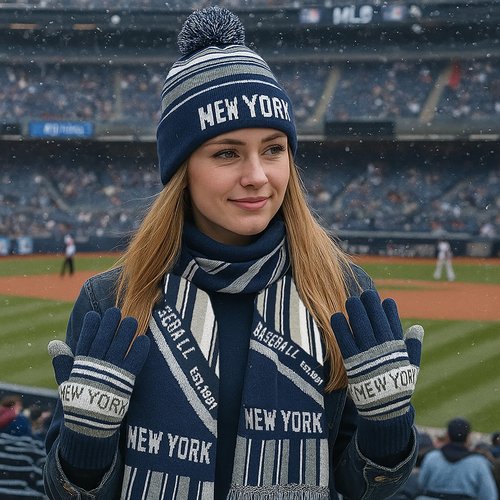 Vintage Classic Skull Cap Beanie Hat with Warm Gloves and Scarf Cuffed Winter Hat Knit Comes Gifts for Men Women Fans