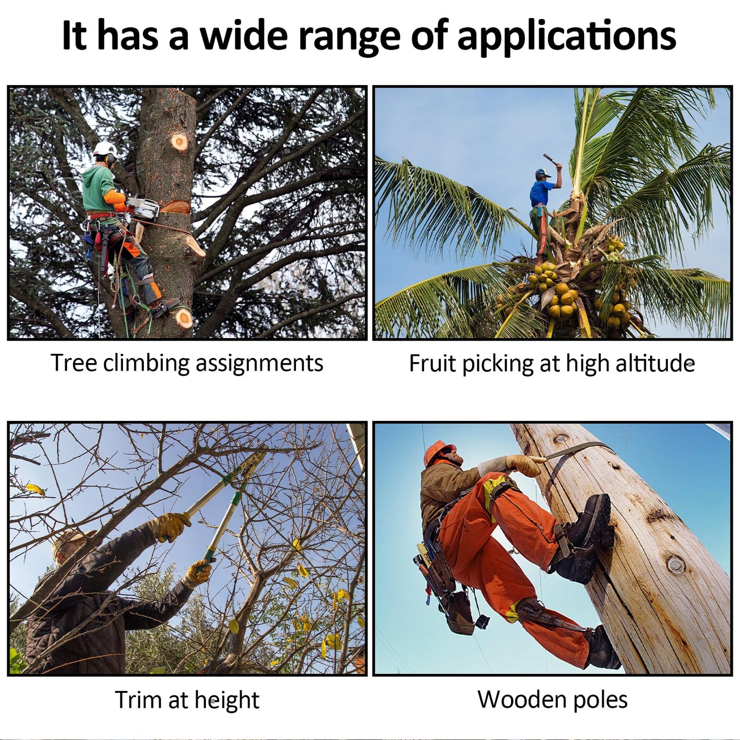 Gdsinstna Tree Climbing Spikes Set,Tree Climbing Gear, for Climbers, Fruit Picking