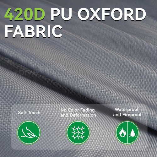 Panglong 420D Polyester Golf Cart Cover-Gray-Three Zipper Doors, Performance with Water/Wind/Sunproof, Suitable for Yamaha EZGO Club Car 2/4 Seats Cart