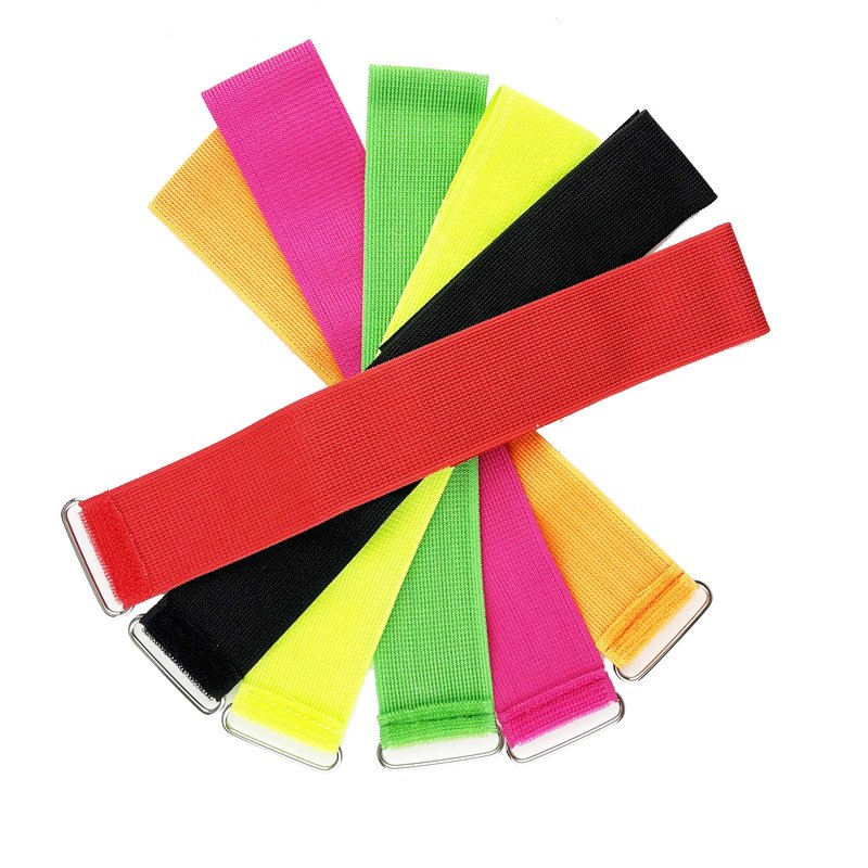 Miokun 12 Pack 3 Legged Race Bands Colorful Firm Elastic Tie Rope for Outdoor Fun (12)