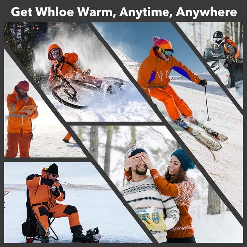 Heated Motorcycle Gloves, 2700mAH Rechargeable Heated Gloves for Men Women, Temperature Display Winter Gloves for Outdoor Skiing Cycling Fishing Hunting