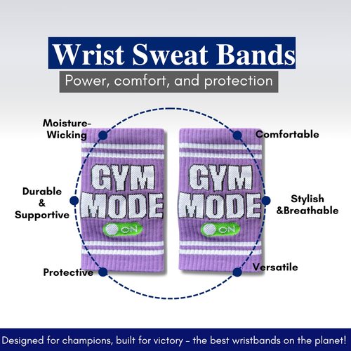 Don't Skip Leg Day Wrist Sweat Bands for Cross Training, Tennis & Functional Training - Skin Protection & Moisture-Wicking - Perfect for Barbell Workouts, High-Intensity Workouts, Gym, Weightlifting