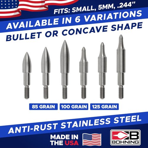 Bohning Screw-In Bullet Point - Durable Archery Accessory for Precision Shooting | Easy Installation