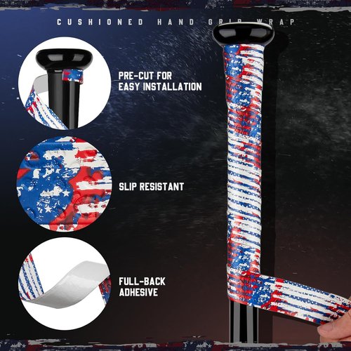 Gonex Baseball Bat Grip Tape - Pro Feel 1.1mm Full Adhesive | 40.16'' - Available in 1 or 2 Packs