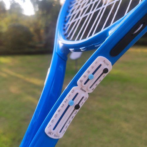 FUMELPRO Score Keeper for Tennis Racket and Padel,Easily Mounted Small Score Board to Keep Score of Points.numbers carved by Laser, bonded with strong Adhesive without Falling off,the Best Tennis Gift