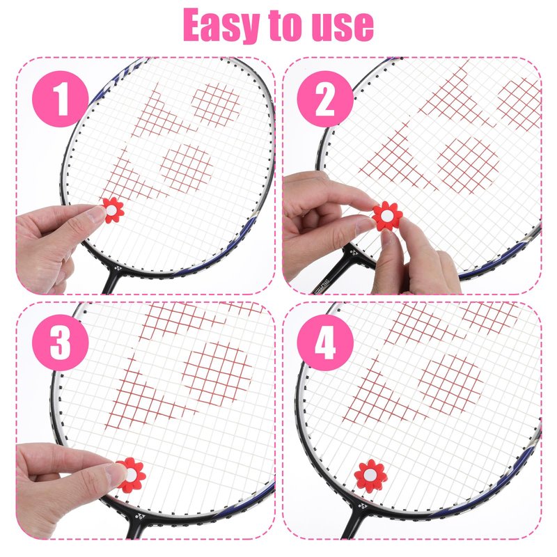 oruola 9pcs Tennis Dampener for Racket,Flower Tennis Racquet Dampeners,Flower Racket Dampeners,Silicone Antivibrador Raqueta de Tenis,Multicolor