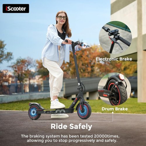iScooter Electric Scooter - Long Range 18 Miles | Top Speed 22 MPH | Ideal for Commuting & Teens