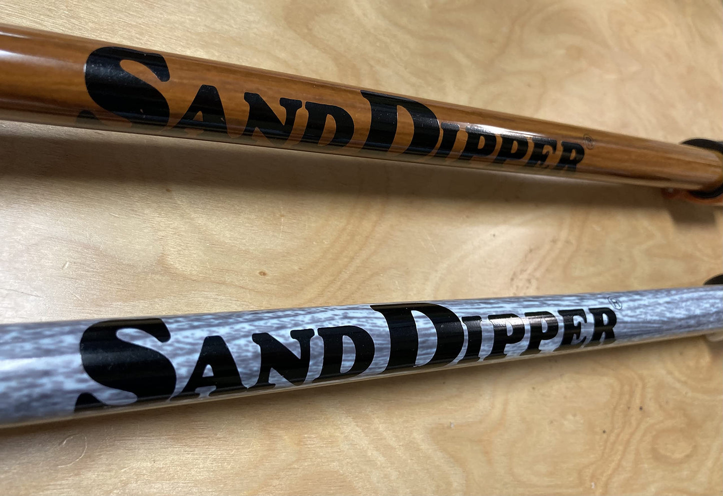 Sand Dipper - Limited Edition - Wood Pattern Adjustable Beach Combing Scoops (Full Size, Driftwood)