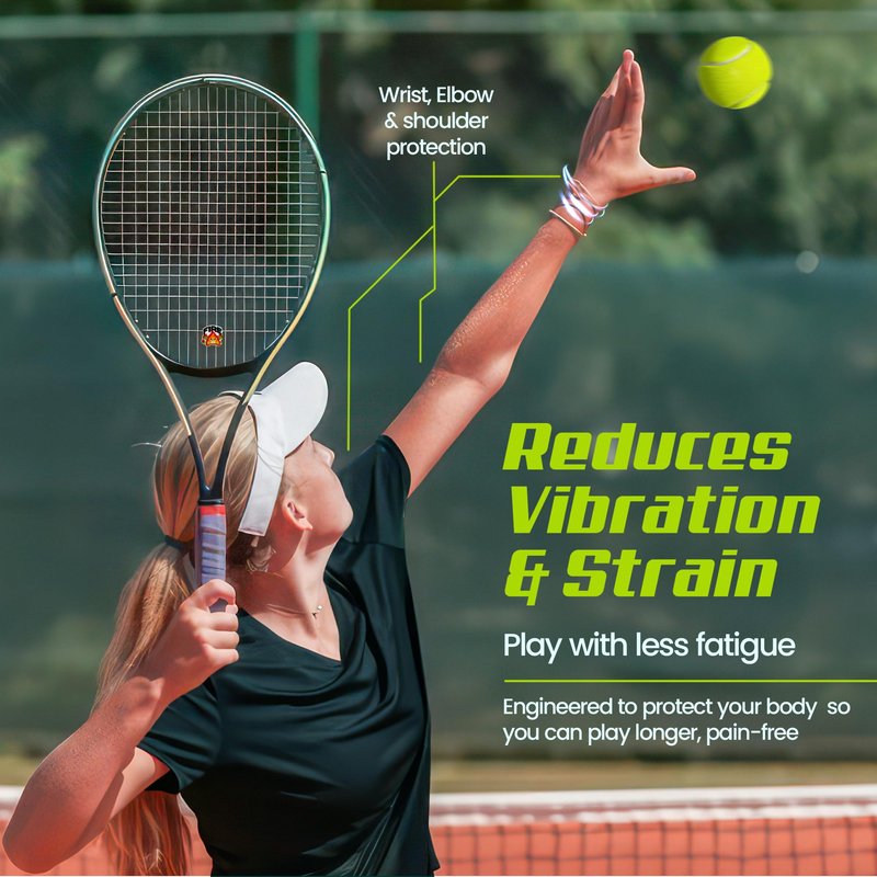 TRESSIS Tennis Racket Dampener - Cute Fun Designs - Vibration & Noise-Reducing Tennis Shock Absorber for Racquets - Secure, Easy-Install Accessories for Players of All Levels