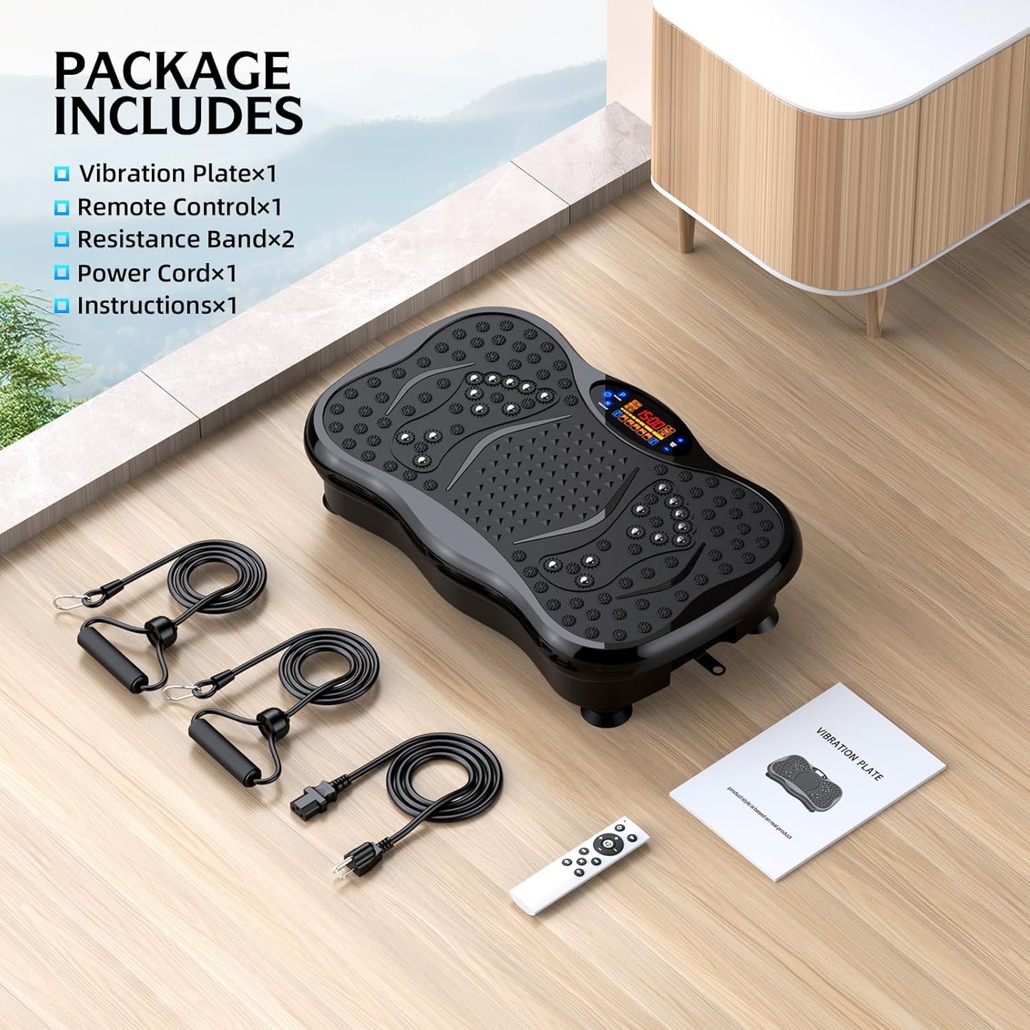 Skiennix Vibration Plate Exercise Machine - Whole Body Workout for Weight Loss & Muscle Recovery | Bluetooth & Remote Control
