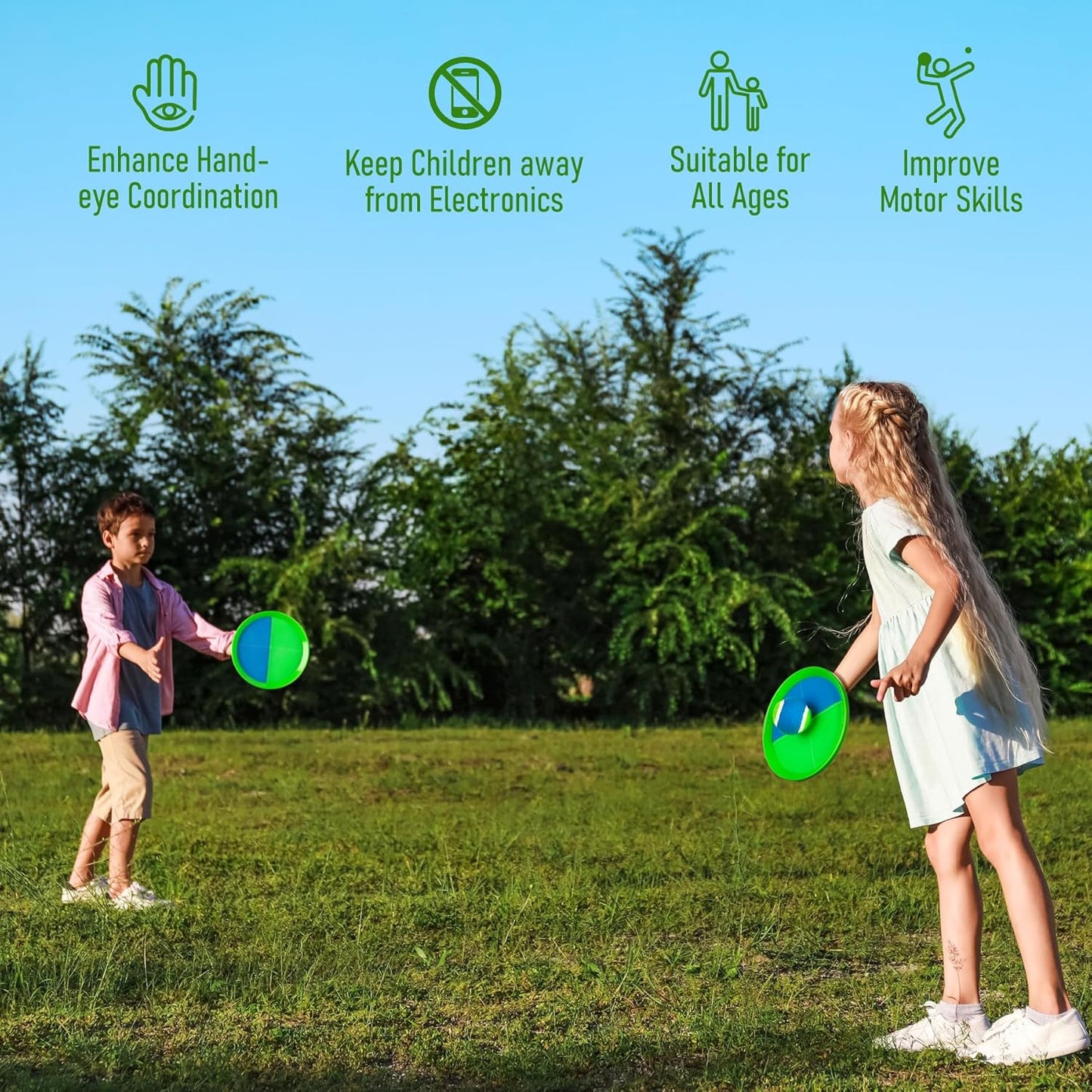 Toss and Catch Ball Game | Fun Outdoor Toy for Kids Ages 4-8 - Perfect for Beach, Pool & Yard