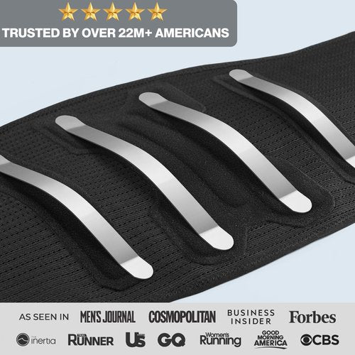 NEENCA Back Brace for Lower Back Pain Relief with Bionic Support System, Lumbar Support Belt for Women&Men with Lumbar Pad, Breathable 3D Knit Fabric for Herniated Disc, Sciatica, Scoliosis... -Black
