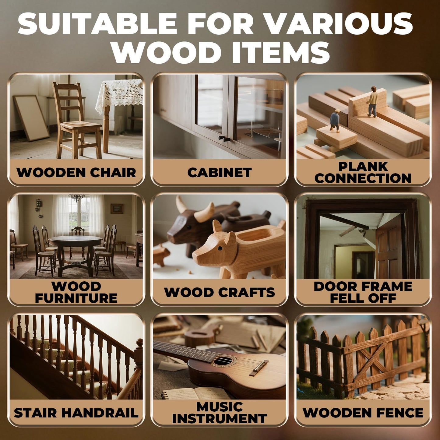 Wood Super Glue Pack of 2, Thin Liquid CA Glue for Woodworking Furniture Repair Wooden Crafts Carpenter, Clear High Strength Cyanoacrylate Adhesive Instant and Strong Bond Superglue for Everything