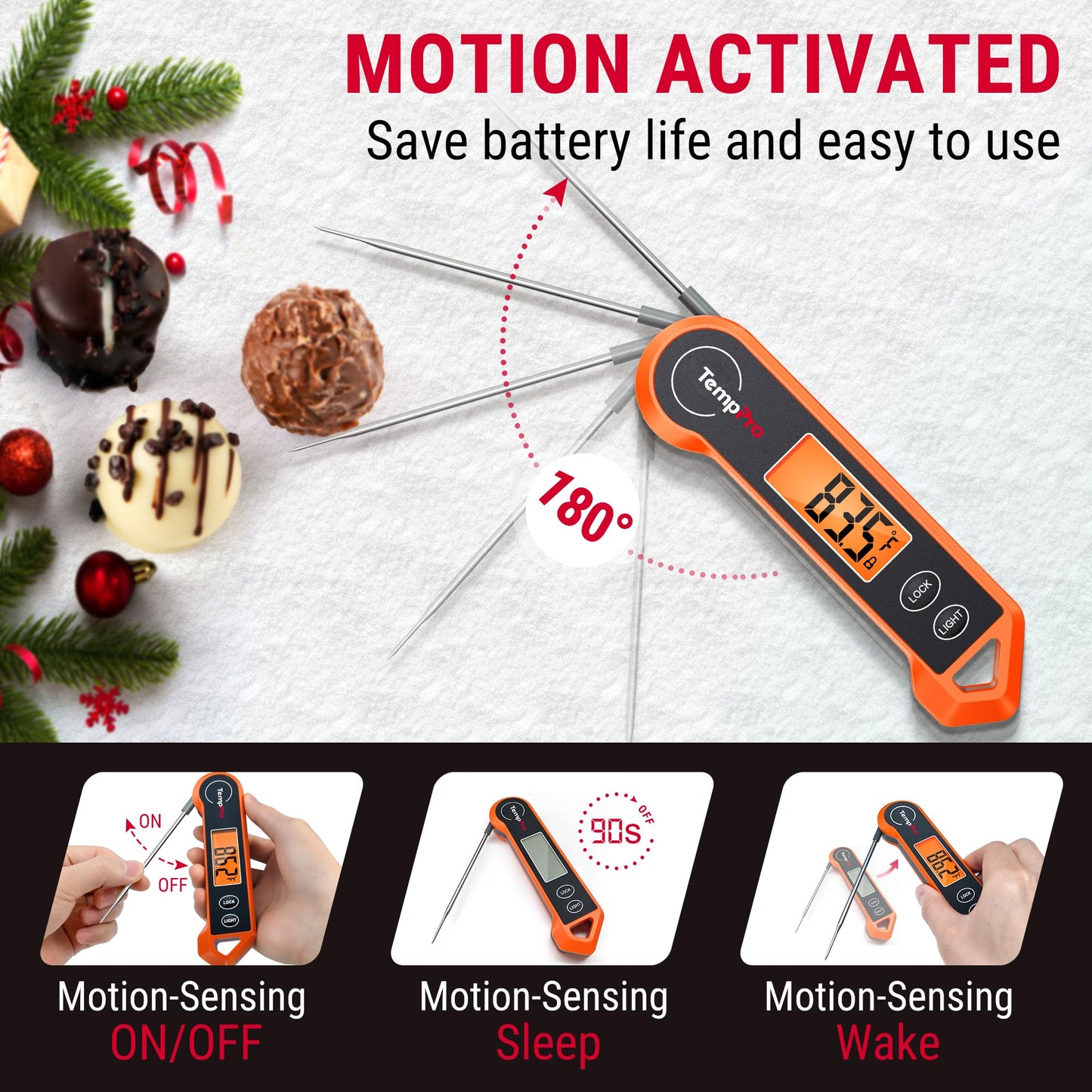 TempPro TP19H 1 Sec Digital Meat Thermometer for Cooking