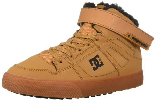 DC Unisex-Child Pure HIGH-TOP WNT EV Skate Shoe, Wheat, 6 M US Big Kid