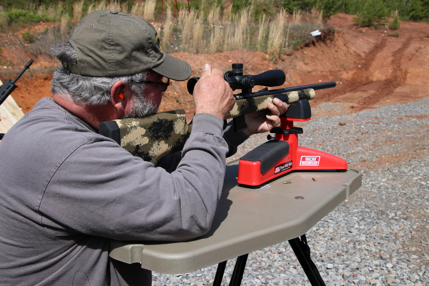 MTM FRR-30 Front Rifle Rest Ideal Shooting Rest for Rifle Shotgun Handgun, USA Made, Red