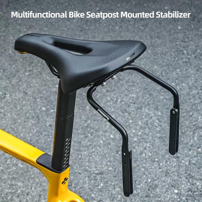 Rhinowalk Anti Sway Bikepacking Saddle Bag Stabilizer Mount with 2 Bottle Cage Mounting Holes