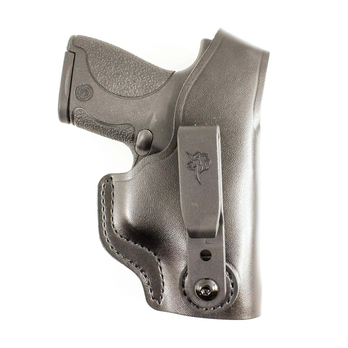 DeSantis Dual Carry II IWB/OWB Holster - IWB Holster, OWB Holster, Leather Pistol Holster, Compatible with Glock 26, Glock 27, Glock 33, Walther PPS - Right Hand Draw, Black