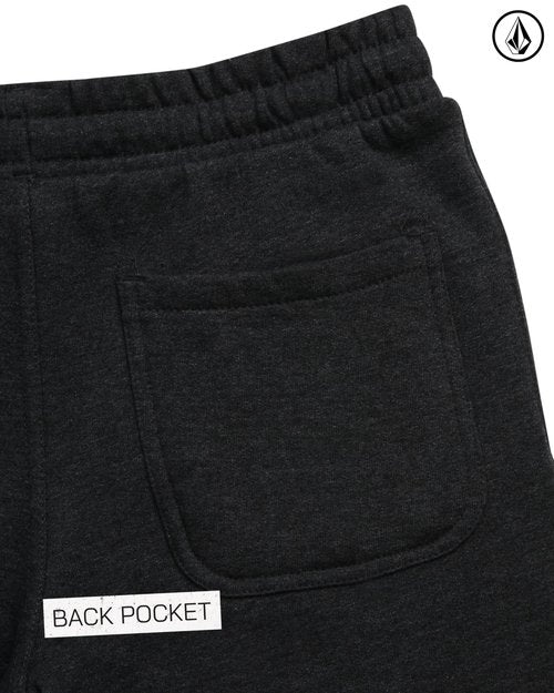 Volcom Boys Fleece Sweatpants - Ligthweight Athletic Boys Pants Relaxed Fit Youth Joggers with Pockets and Drawstring, Size 10-12, Charcoal Heather