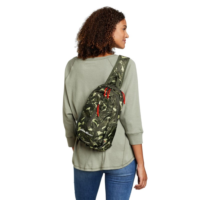 Eddie Bauer Stowaway Packable Sling Bag | Travel | Outdoor | Lightweight | Compact | Ripstop Nylon, Tobacco-10L