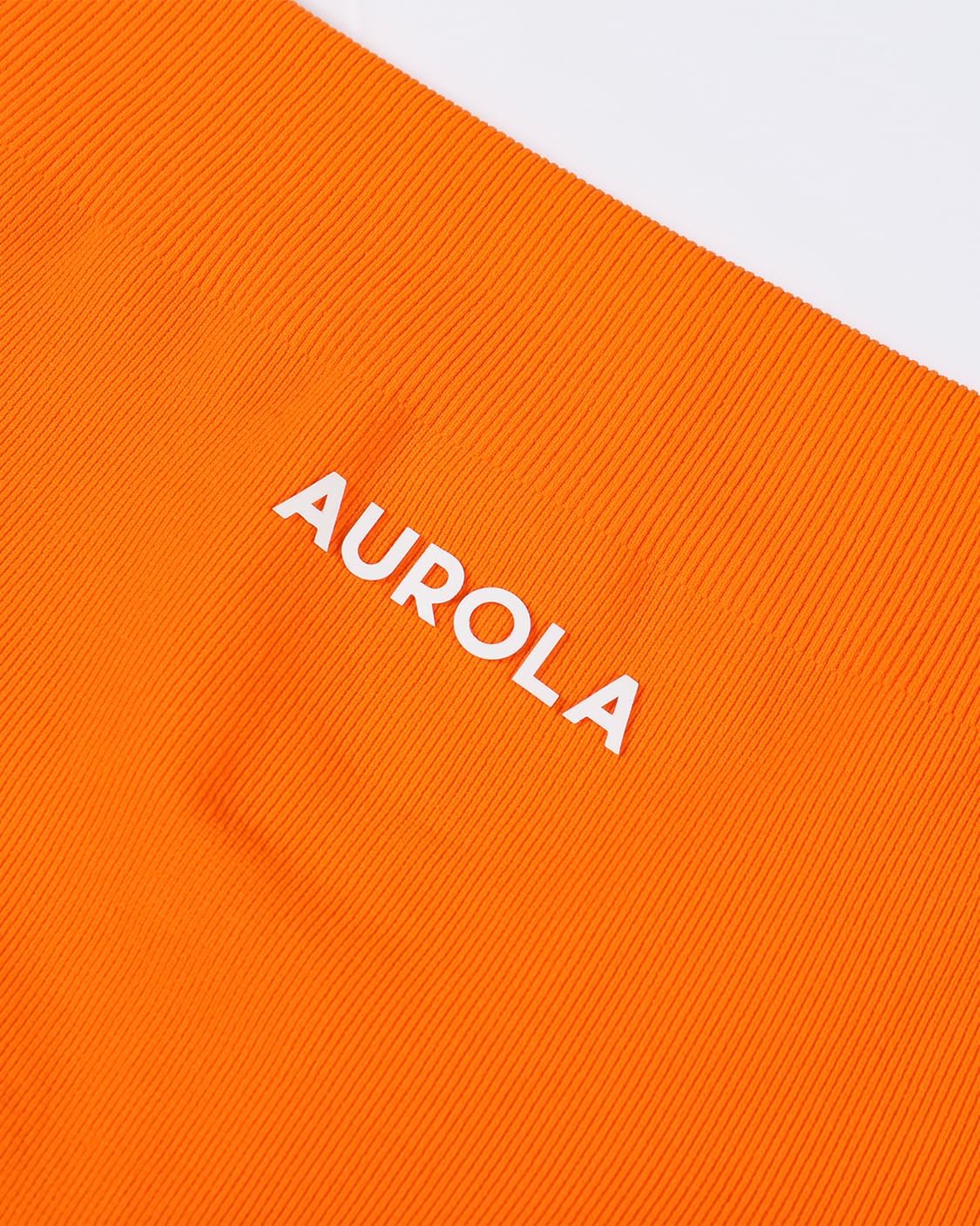 AUROLA High Waisted V-Shape Seam Workout Shorts for Women - Embossed Logo Athletic Fitness Shorts