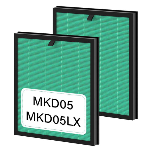 2 Pack MKD05 Air Filter Replacement Compatible With Aroeve MKD05 Air Puri-fier. 4-In-1 Air Filter True HEPA Filter Replacement For MKD05 Air Puri-fier - Pet Dander Version. Compare to Part MKD05LX.
