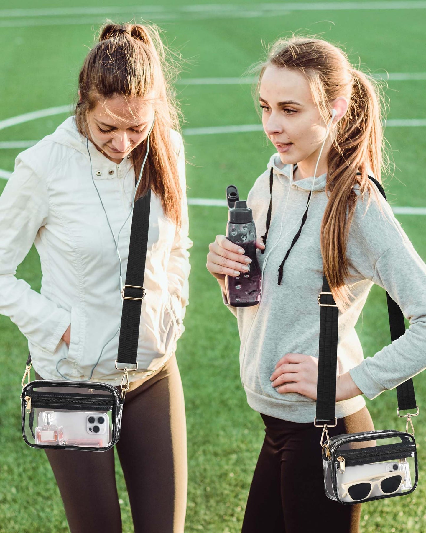 HULISEN Clear Crossbody Bag Stadium Approved, Clear Purses for Women, Transparent Handbag for Concerts & Sports Events Fans