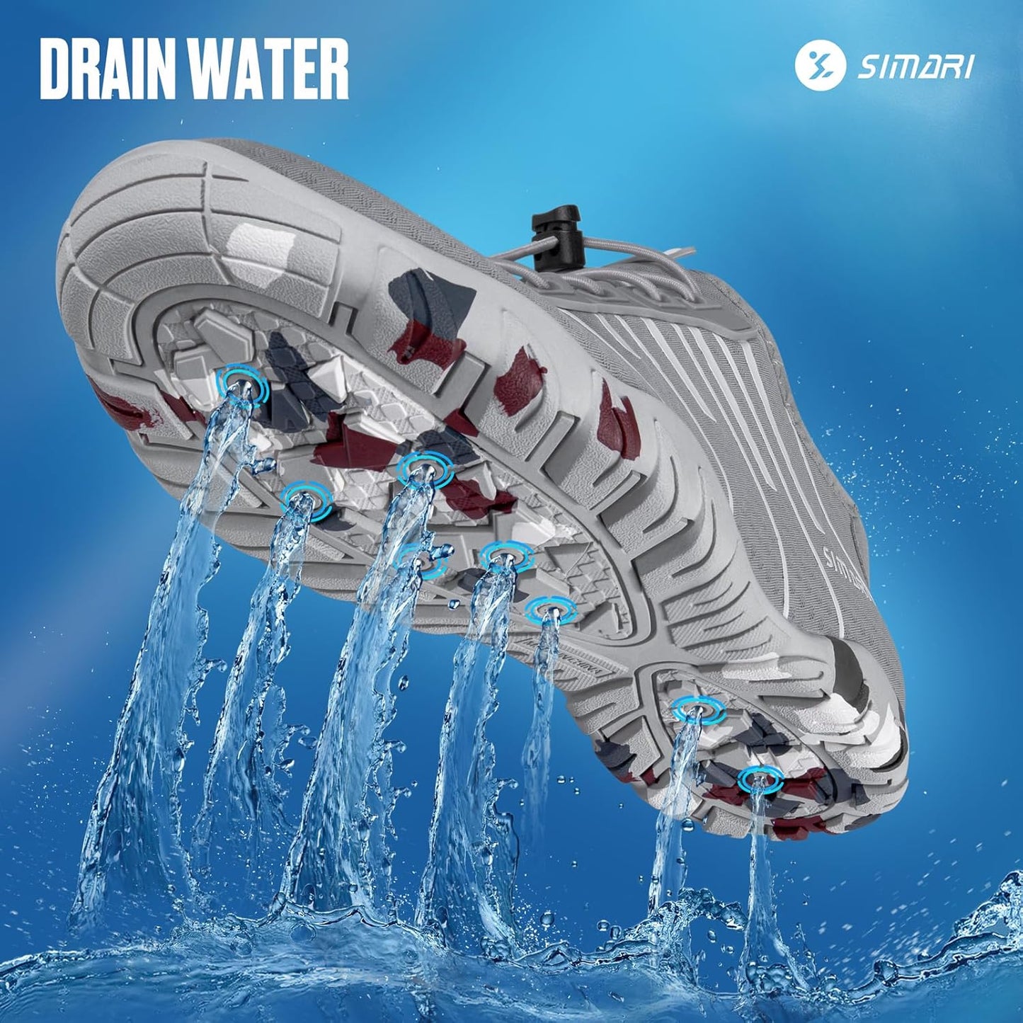 SIMARI Water Shoes - Quick-Dry Aqua Socks for Men & Women | Lightweight Non-Slip Swim Shoes for Beach & Water Sports