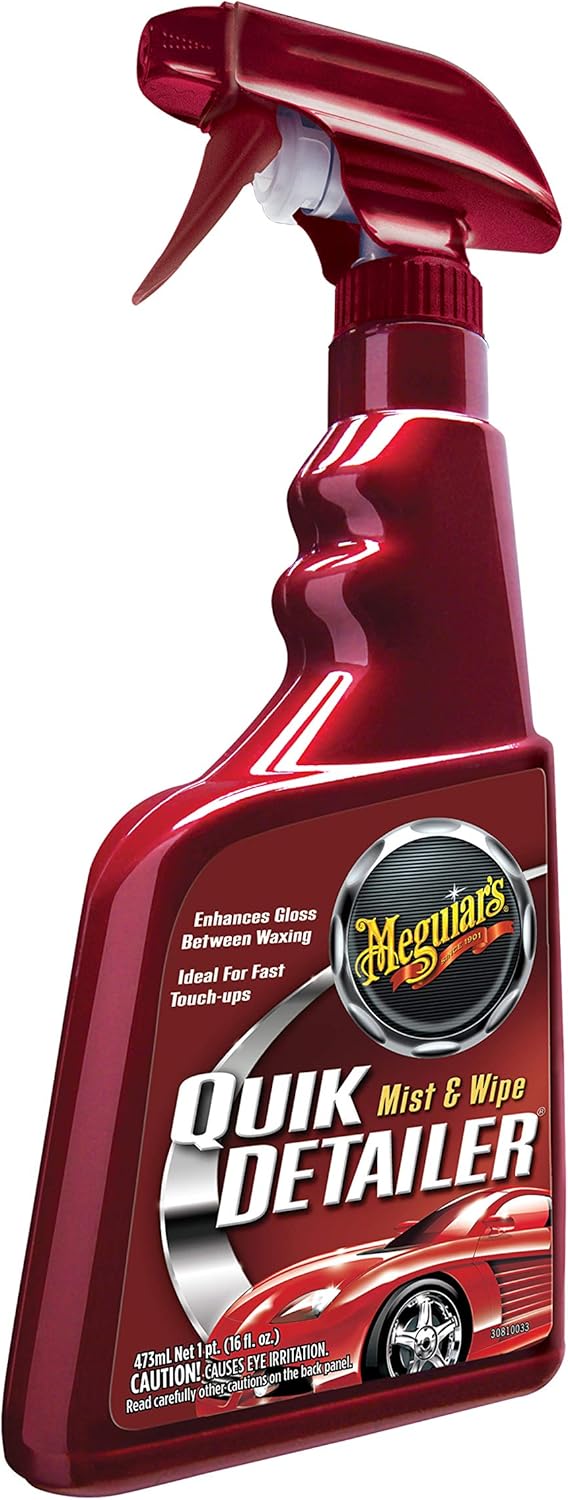 Meguiar's Quik Detailer Spray - Effortless Car Care for Dust & Smudges - 16 Oz for Enhanced Shine