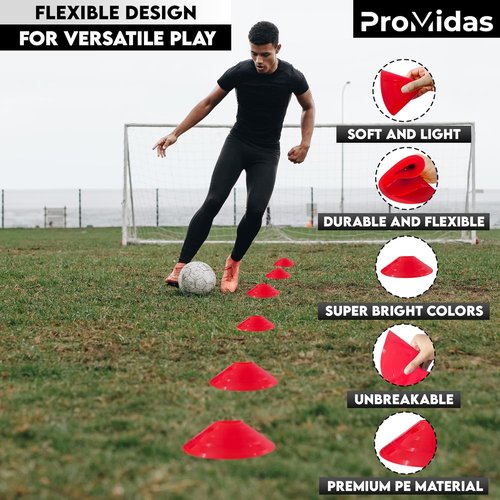 Disc Soccer Cones by [Brand Name] - 200 Small Flexible Training Cones for Soccer, Basketball & Football Drills