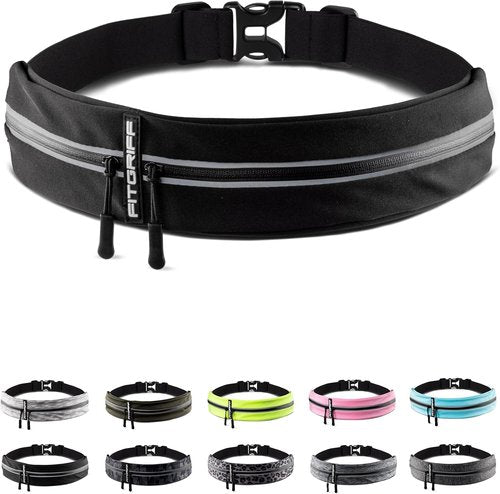 Fitgriff® Running Belt - Secure Jogging Pouch for Phones, Keys & Essentials - Adjustable for All Sizes