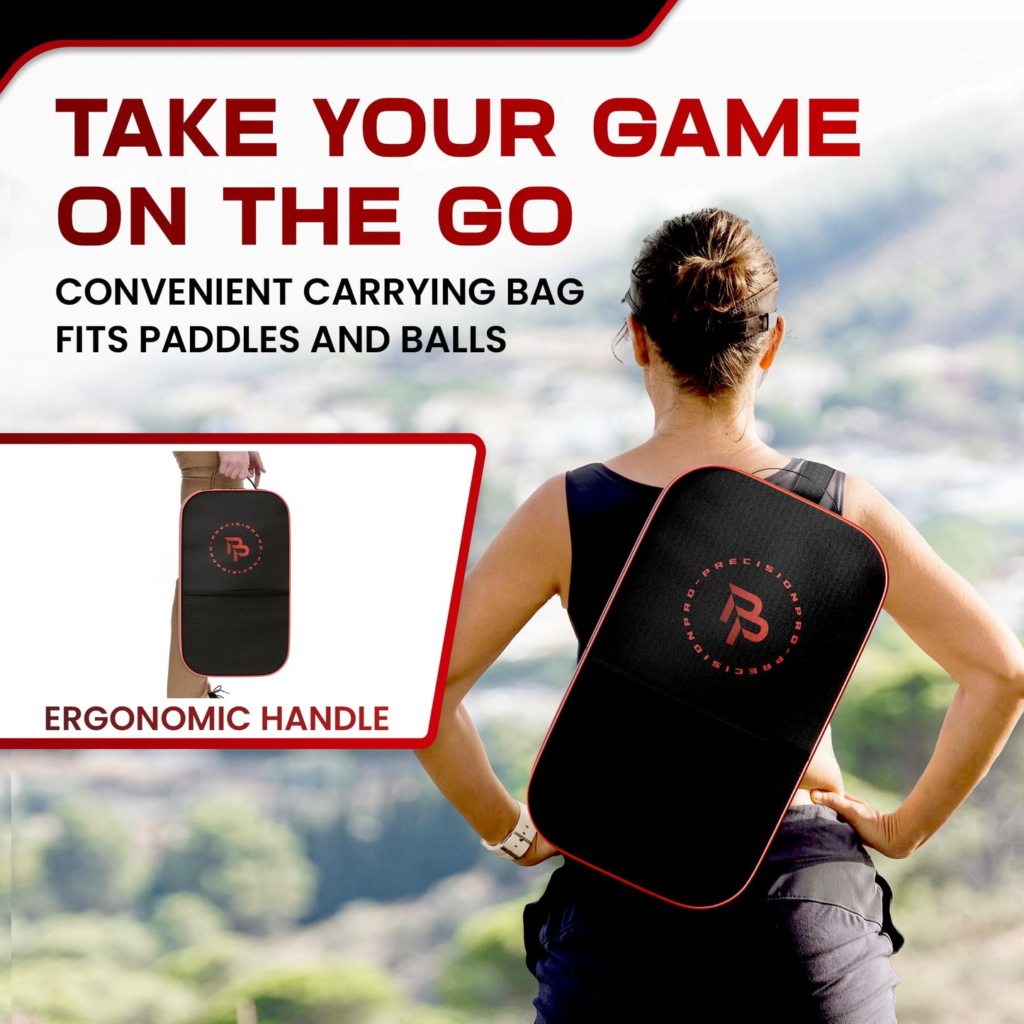 Precision Pro Carbon Fiber Pickleball Paddles Set of 2 — USAPA Approved, T700 Carbon, 14mm Honeycomb Core, 4 Indoor Outdoor Balls, Carry Bag, Pickleball Set for Beginners and Intermediate Players