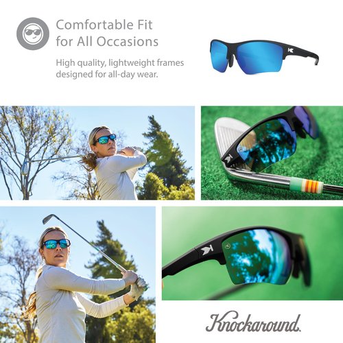 Knockaround Flight Paths Sport Sunglasses for Men & Women - Wraparound Sunglasses - UV400 Protection - Golf, Baseball & Cycling