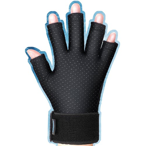 Chilmax Hand Ice Pack Glove for Arthritis Pain Relief,Hot & Cold Therapy Fingers Arthritis Compression Wrap Adjustable Gel Wrist Ice Pack for Carpal Tunnel,Swelling,Tendinitis(1pcs Medium)