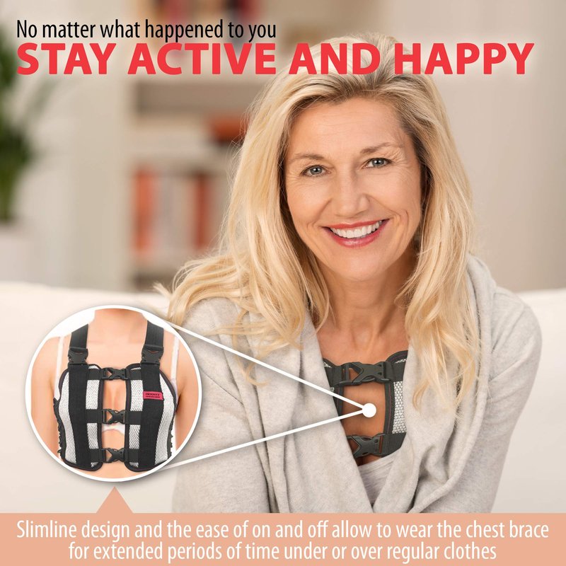 ORTONYX Sternum and Thorax Support Chest Brace Post Open Heart Surgery Sternum Fractures Rehabilitation / ACHB5255-S