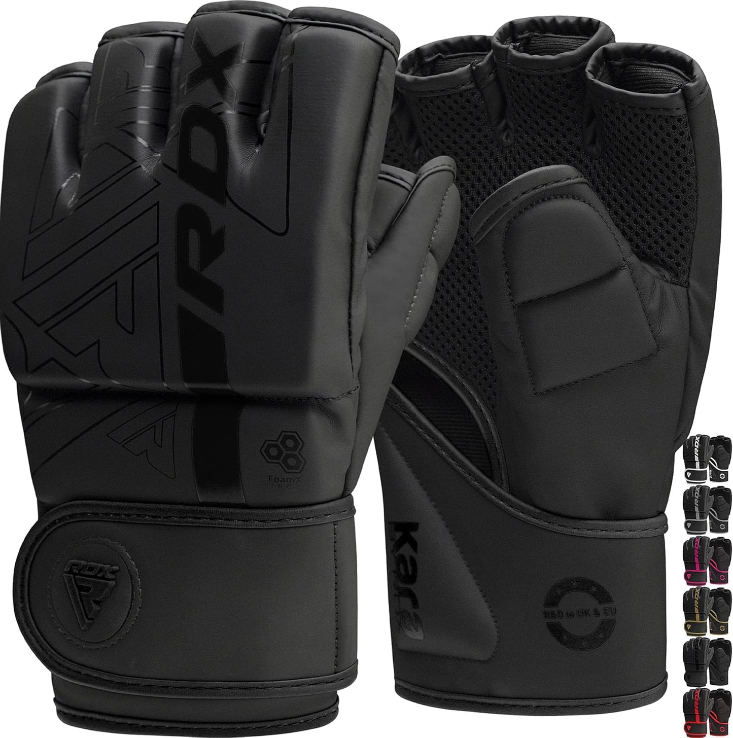 RDX MMA Gloves - Pre-Curved Mixed Martial Arts Mitts for Men & Women | Maya Hide Leather for Combat Sports Training