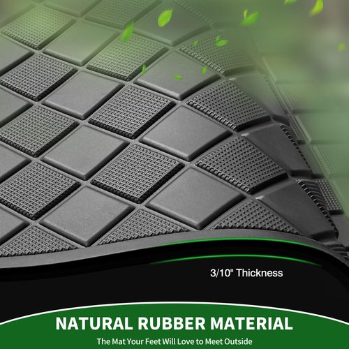 Cartalia Golf Cart Floor Liner Mat 8mm Thick Rubber Full Coverage Fit for EZGO TXT (1994-2025), Express S4 (2012-2020), Cushman Workhorse, EX1 (2020), Valor, Navitas, Some Star Carts Mats - Black Trim