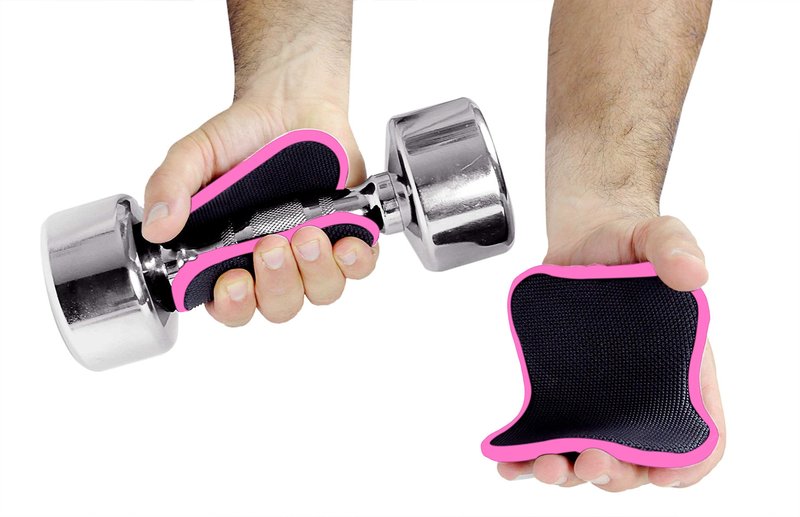 Advance Grip - Multi Purpose Fitness Lifting Double Sided Neoprene Grips Gloves 1 Pair Weight Lifting Training Glove Workout Gym Palm Exercise Gloves Men & Women Grip Pad (Pink)