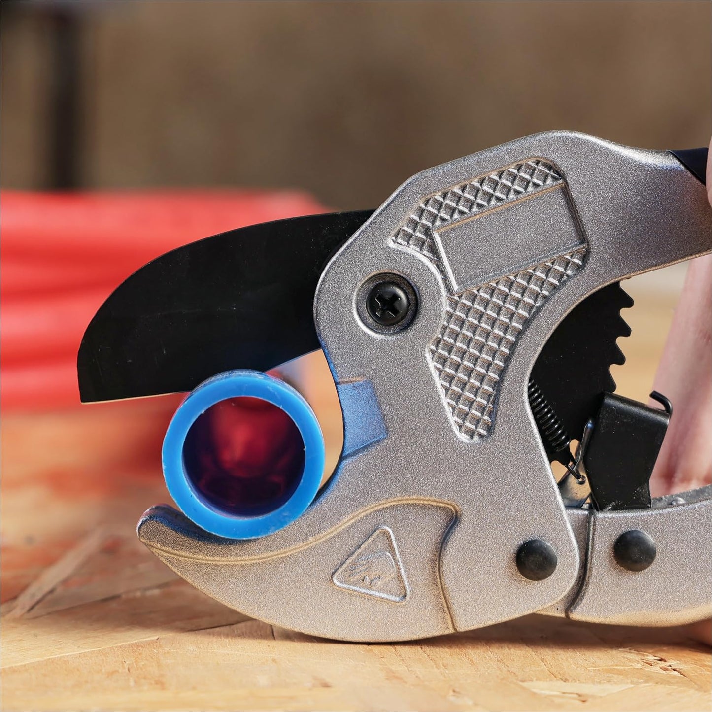 iCrimp Ratcheting PEX Tubing Cutter for PVC, CPVC, PERT, PPR, PEX Pipes, up to 1-3/4 inch Plastic Pipes