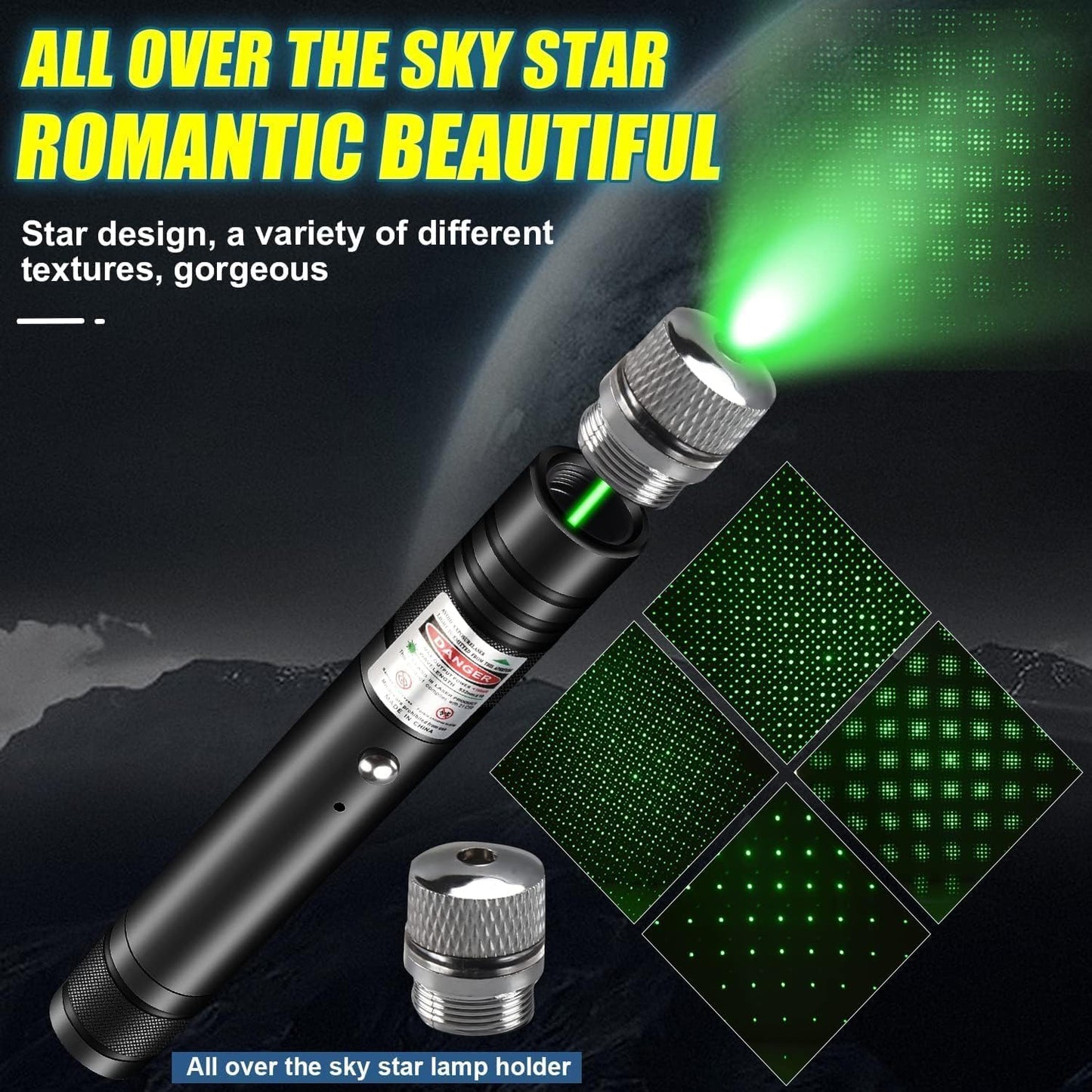High Power Green Laser Pointer, Long Range Presentation Pen - Green