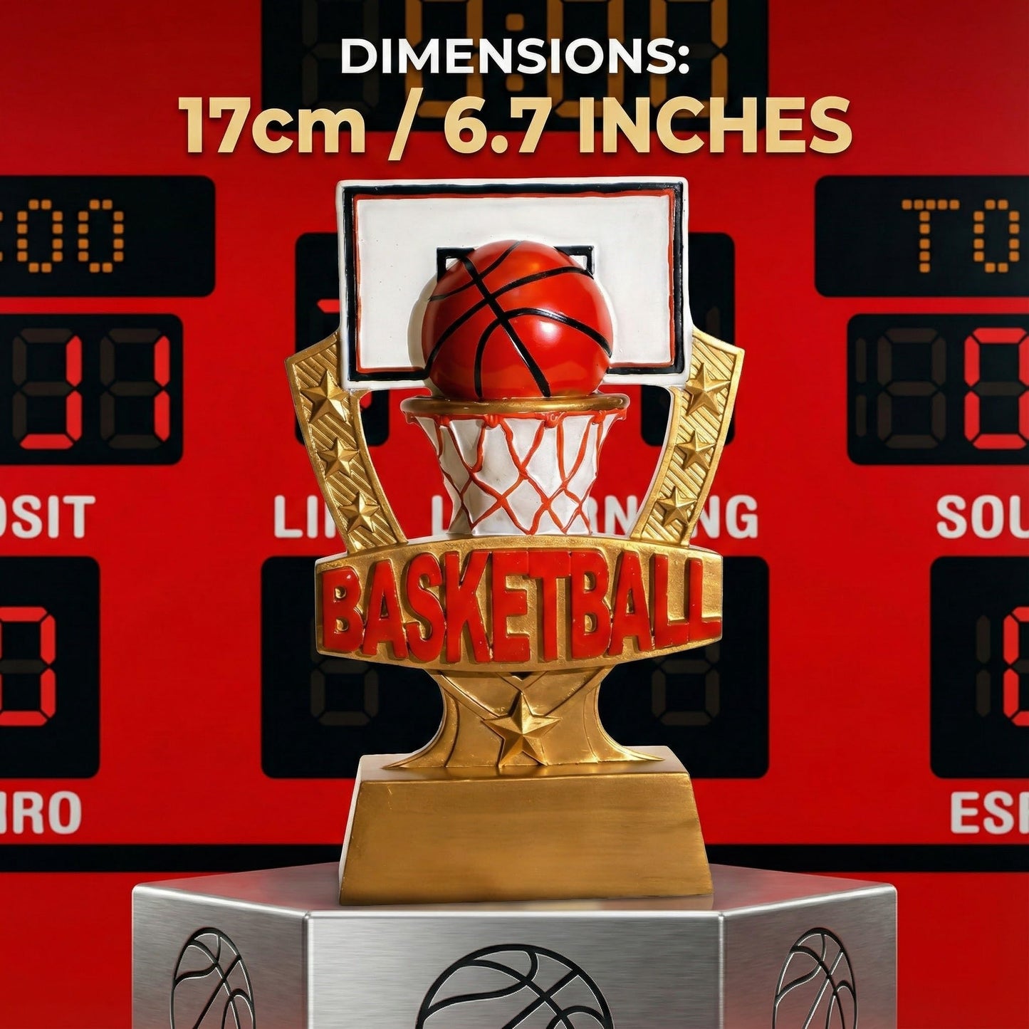EYRLFNOEV 6.5inch Basketball Trophy Small Basketball Trophy Award Resin Basketball Trophy for Basketball Sport Plaque Basketball Contest Basketball Team Prize Gift Trophies for Competition