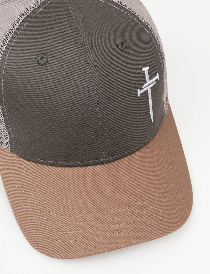 Christian Jesus Cross Hat - Faith Hats for Men Women - Religious Gifts for Thanksgiving Christmas - Cross Grey Green