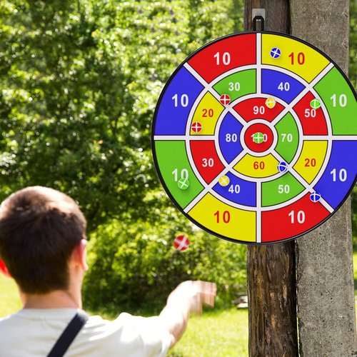 BooTaa 29" Large Dart Board - Kids' Indoor/Outdoor Game with Sticky Balls | Perfect Birthday Gift for Ages 3-12