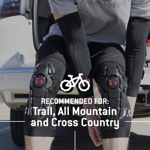 G-Form Pro-X3 Mountain Bike Knee Guards - Biking Knee Guards for Athletes - Knee Compression Sleeve for Mountain Biking & More - Protection Pads for Knee Support - Black, Youth S/M