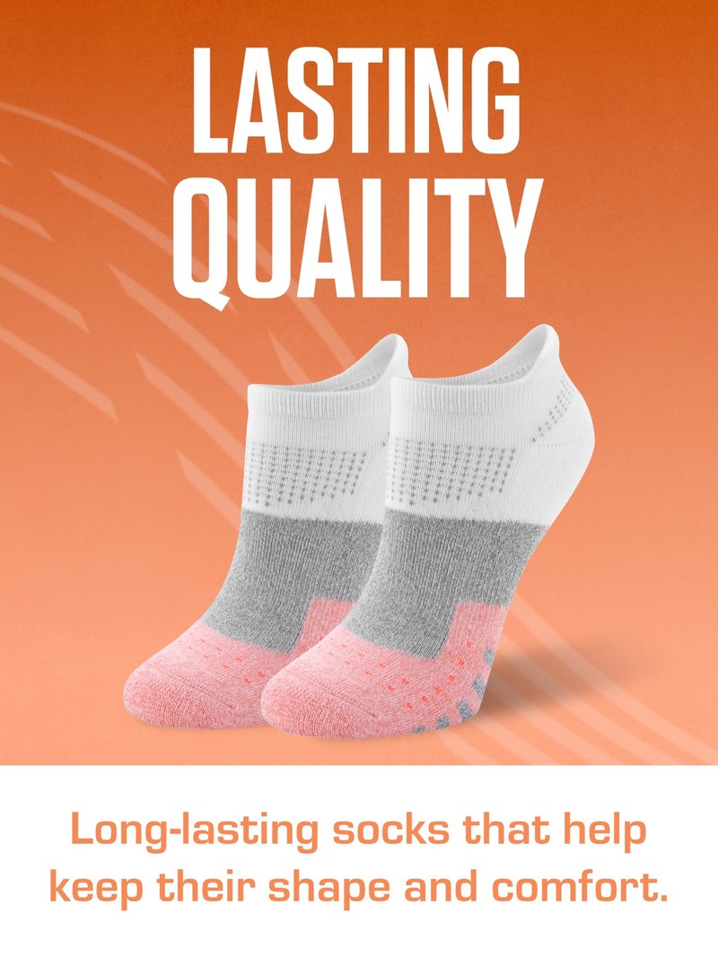 Sof Sole Bamboo Cushioned Performance No-Show Athletic Sock with Heel Tab, Multi-Pack (6-pair), Black, Women's 5-10