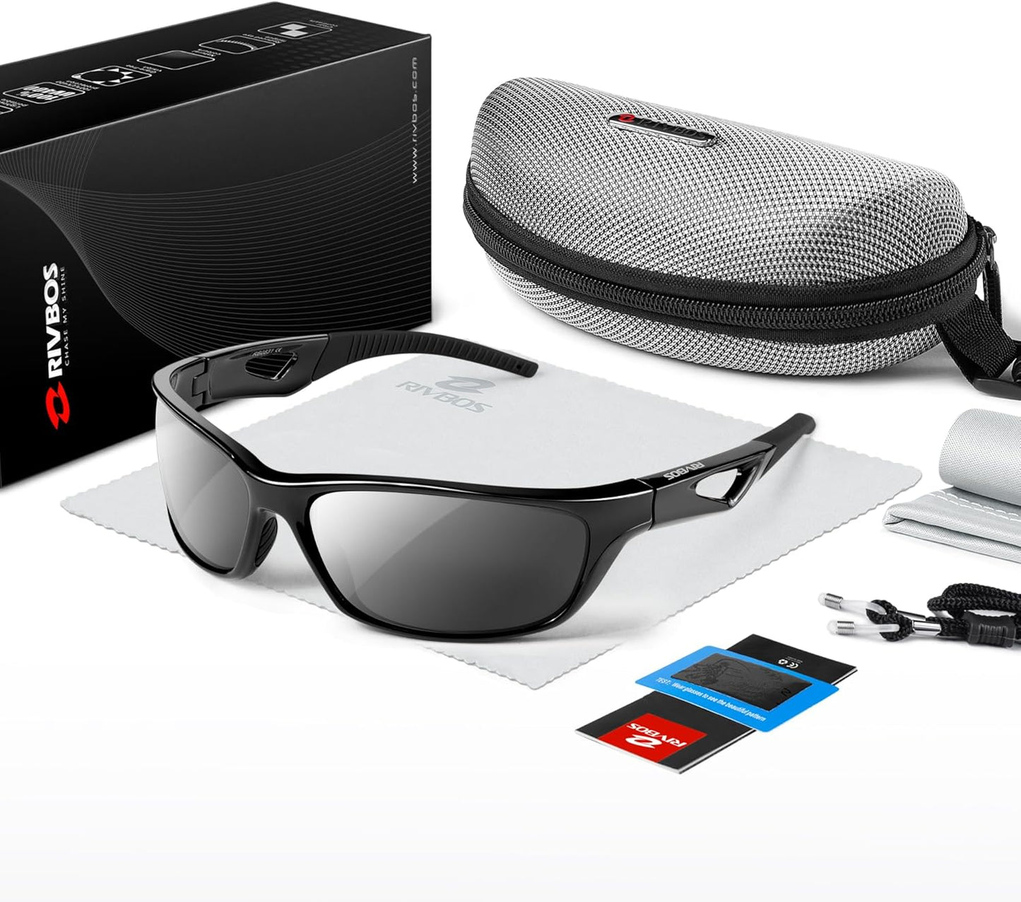 RIVBOS Polarized Sports Sunglasses - TR90 Frame for Cycling, Fishing & Running | Unisex RB831
